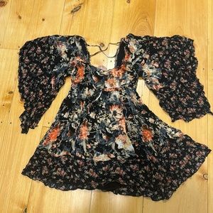 Free People floral dress. Super flowey and flattering.